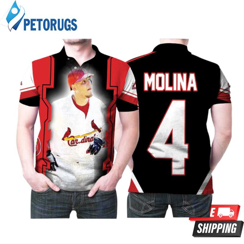 St Louis Cardinals Yadier Molina 4 Best Players Mlb Baseball Team Polo Shirts