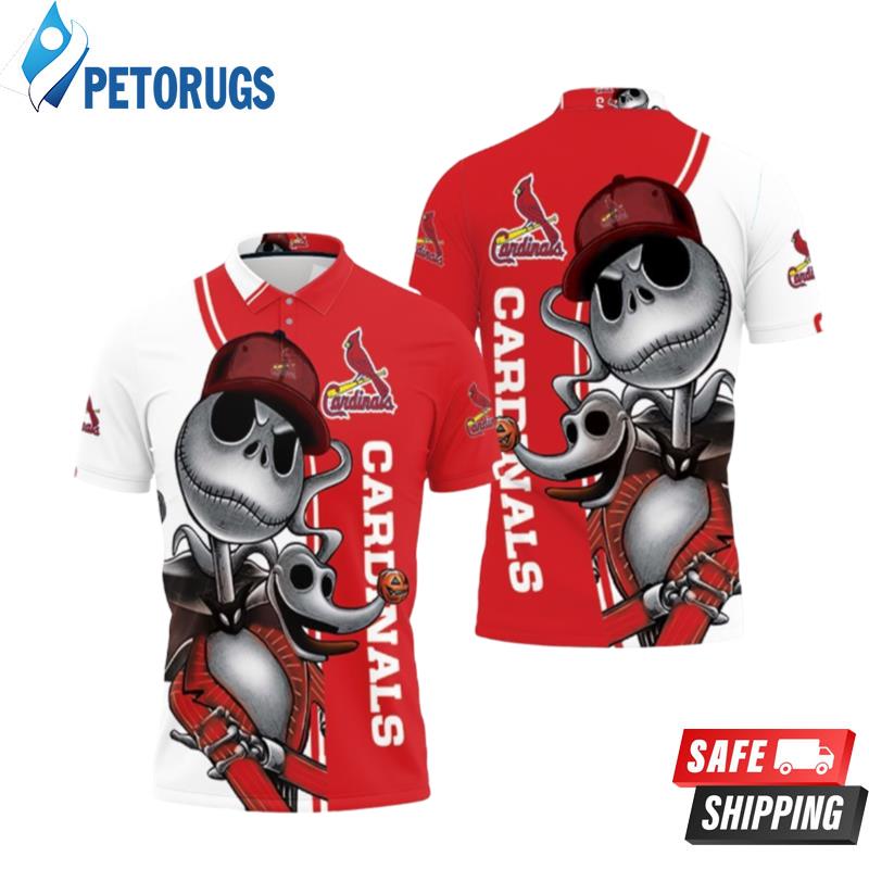 St. Louis Cardinals Jack Skellington And Zero Polo Shirts