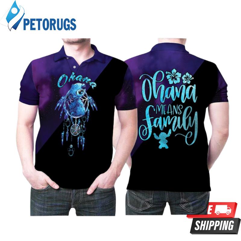 Stitch Ohana Means Family Dreamcatcher Polo Shirts