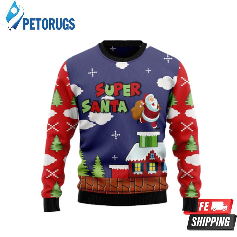 Super Santa Ugly Christmas Sweaters