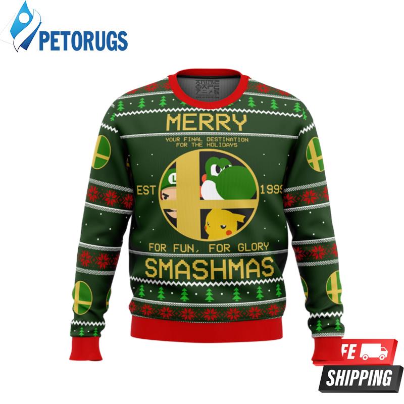 Super Smash Bros Merry Smashmas Ugly Christmas Sweaters