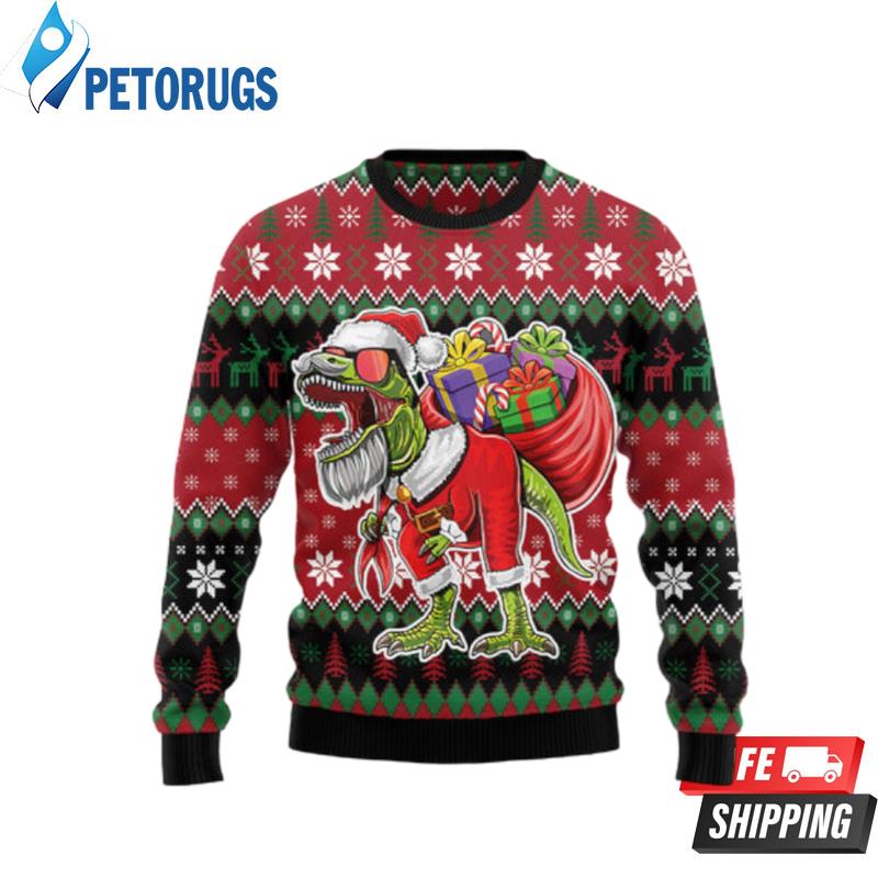 T Rex Santa Christmas Ugly Christmas Sweaters