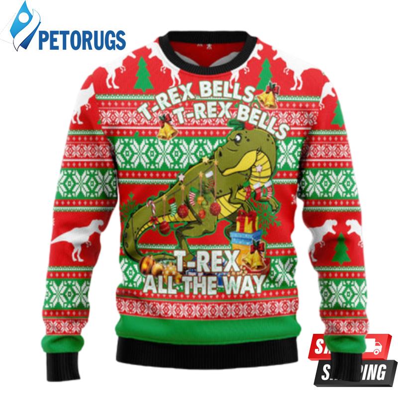 T Rex Tree Christmas Ugly Christmas Sweaters