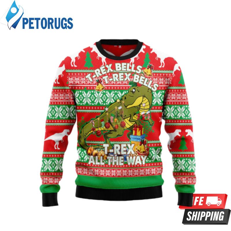 T Rex Tree Christmas Ugly Christmas Sweaters