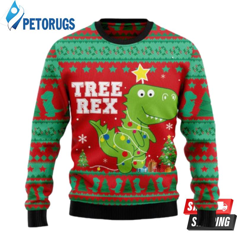 T-rex Tree Christmas T810 Ugly Christmas Sweater Ugly Christmas Sweaters