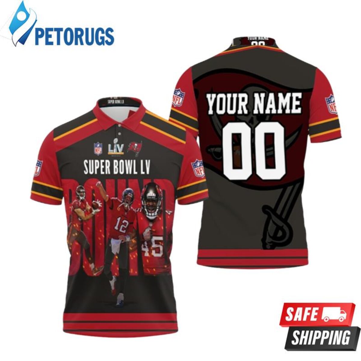 Tampa Bay Buccaneers Pirates Nfc South Champions Super Bowl 2021  Personalized 1 Polo Shirts - Peto Rugs