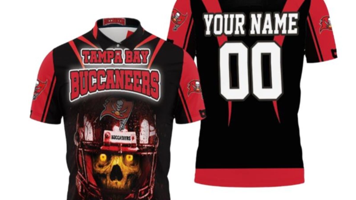 Tampa Bay Buccaneers NFL Baseball Jersey Shirt Skull Custom Number