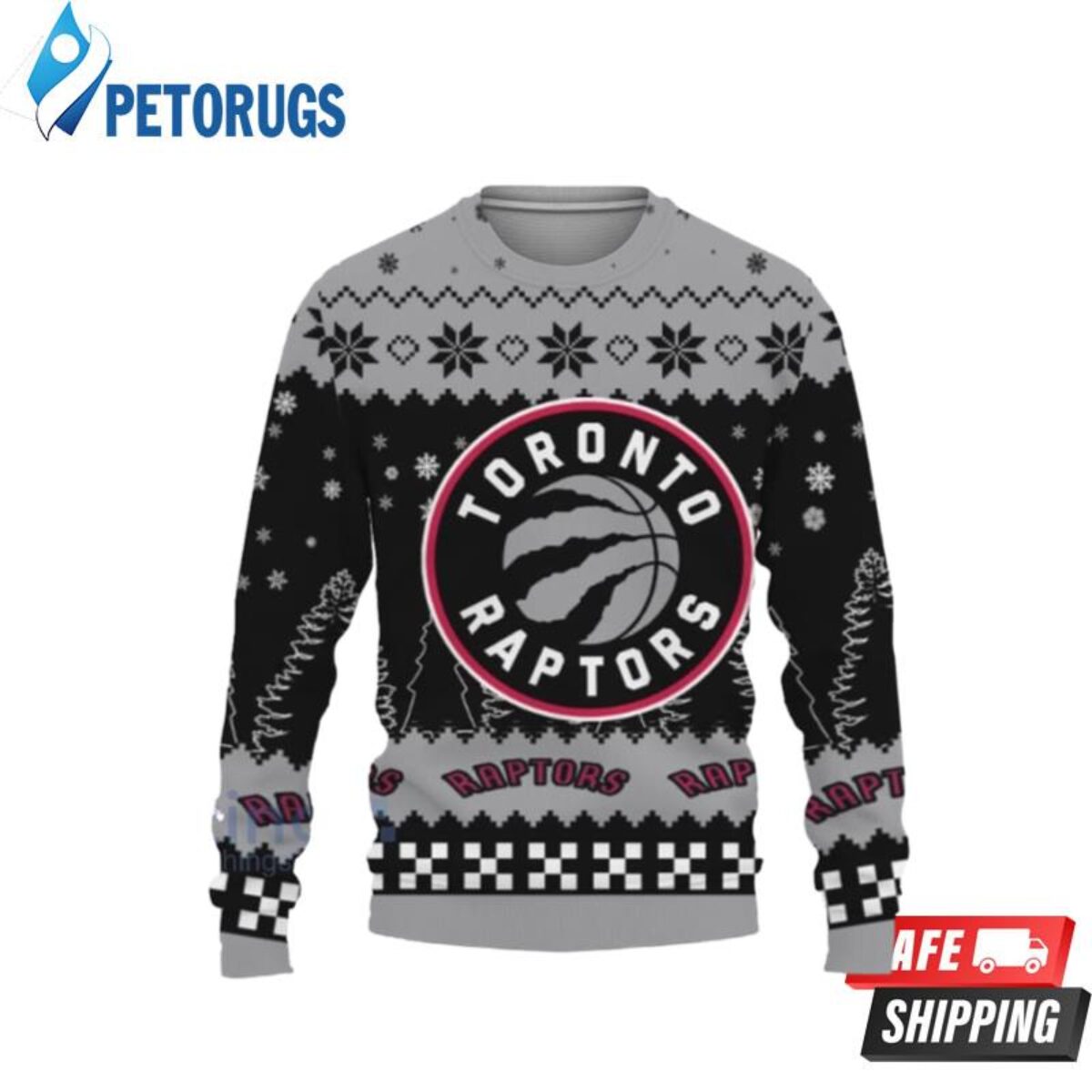 Team Logo Toronto Raptors Ugly Christmas Sweaters