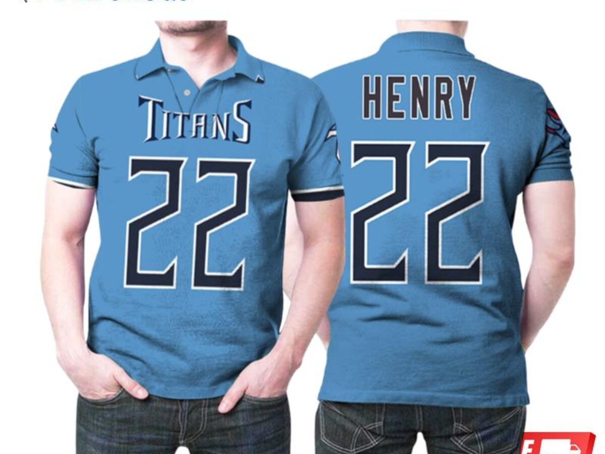 Tennessee Titans Derrick Henry 22 Youth Game Light Blue 2019 Style Polo  Shirts - Peto Rugs