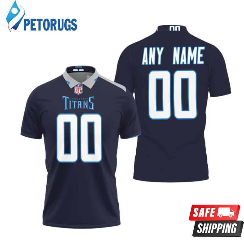Tennessee Titans Nfl America Football Team Logo New Game Navy 2019 Polo Shirts