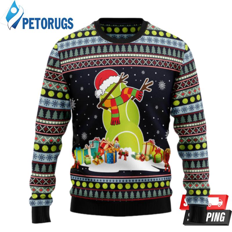 Tennis Snowman Ugly Christmas Sweaters