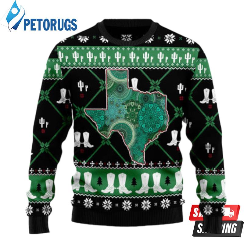 Texas Usa Symbols Pattern Ugly Christmas Sweaters