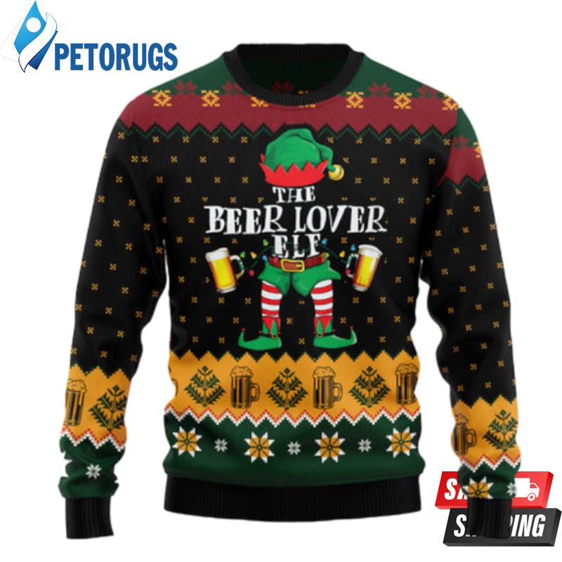 The Beer Lover Elf Ugly Christmas Sweaters