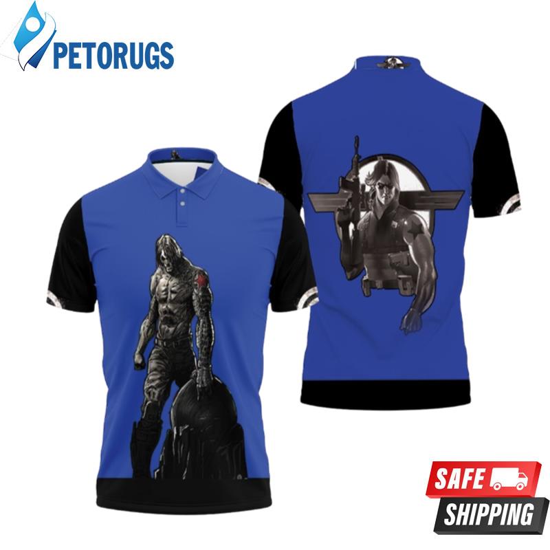 The Falcon And The Winter Soldier Iron Soldier Superhero Polo Shirts