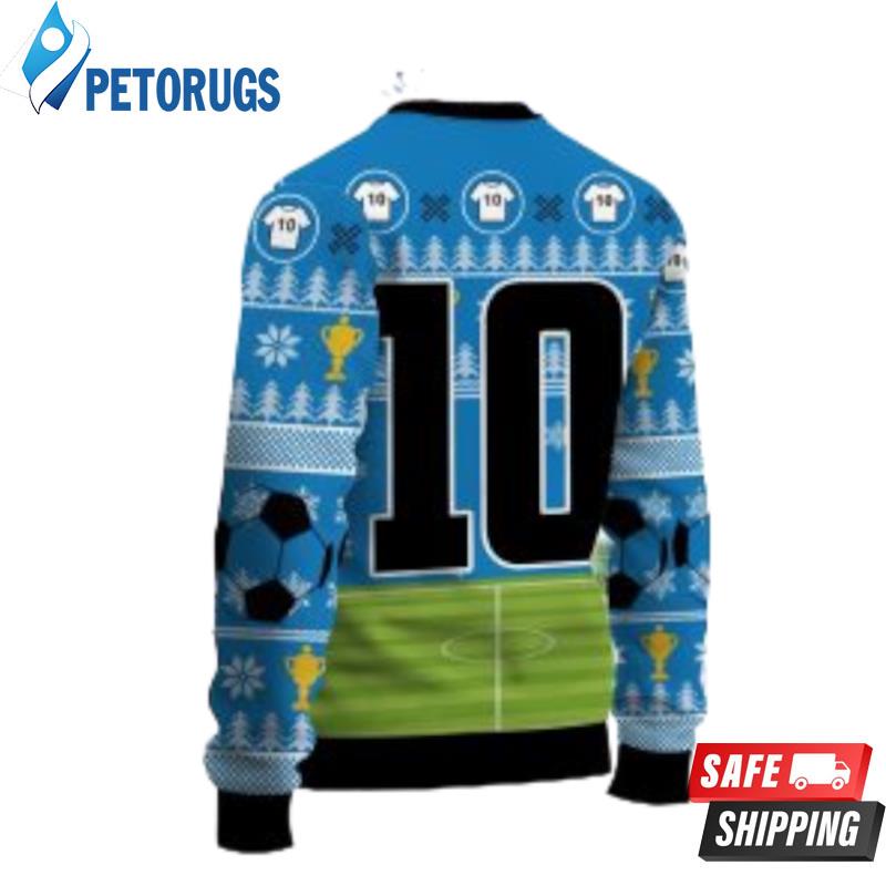 The Golden Boy Maradona Argentina Christmas Ugly Christmas Sweaters