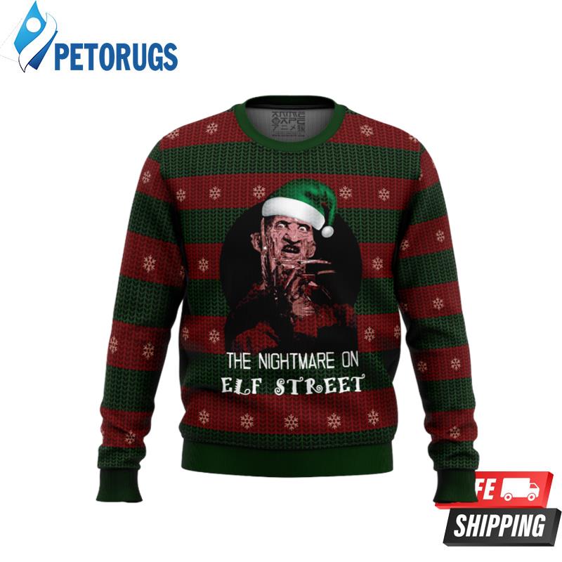 The Nightmare On Elf Street Freddy Krueger Ugly Christmas Sweaters