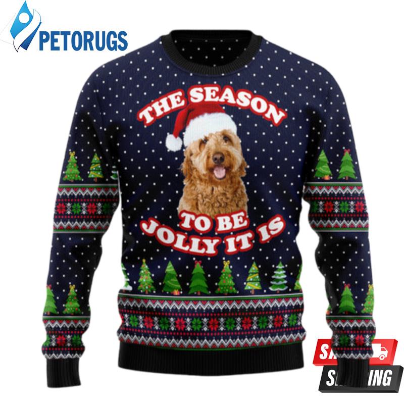 The Season To Be Jolly Goldendoodle Ugly Christmas Sweaters