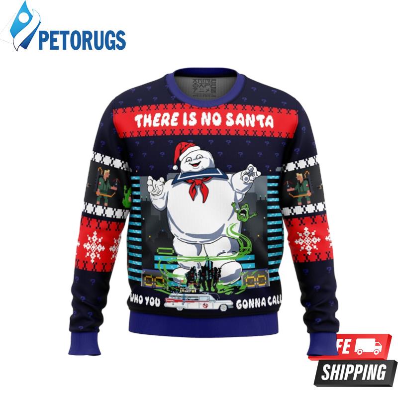 There Is No Santa Ghostbusters Ugly Christmas Sweaters