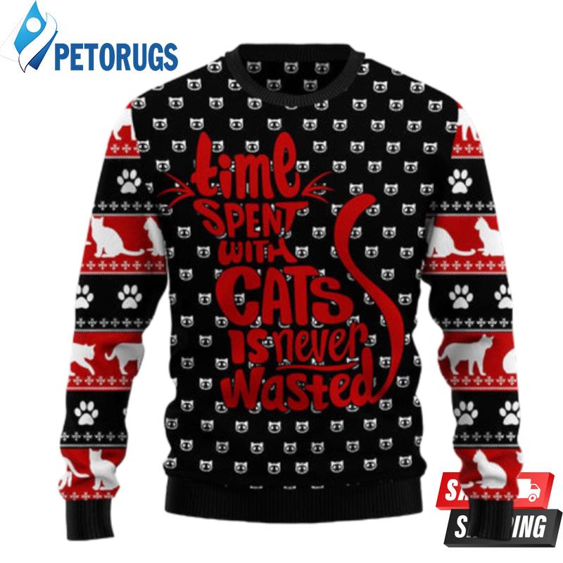 Time With Cat Christmas Ugly Christmas Sweaters