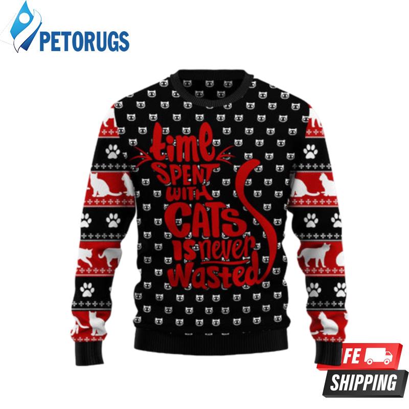 Time With Cat Christmas Ugly Christmas Sweaters