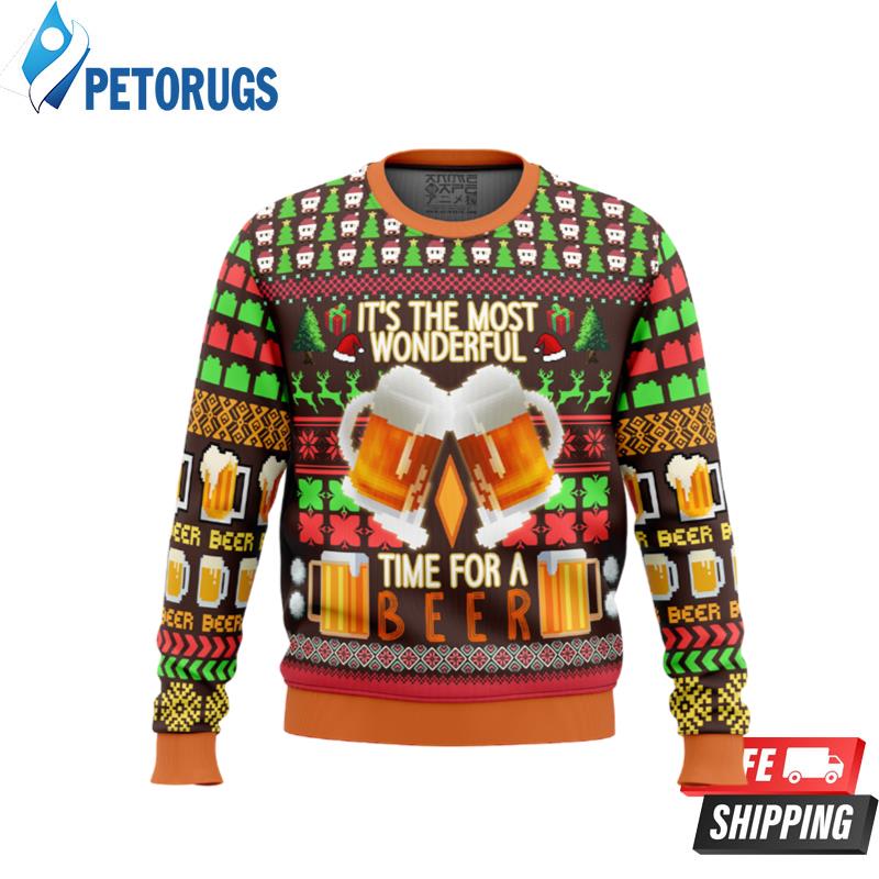 Time for a Beer Ugly Christmas Sweaters