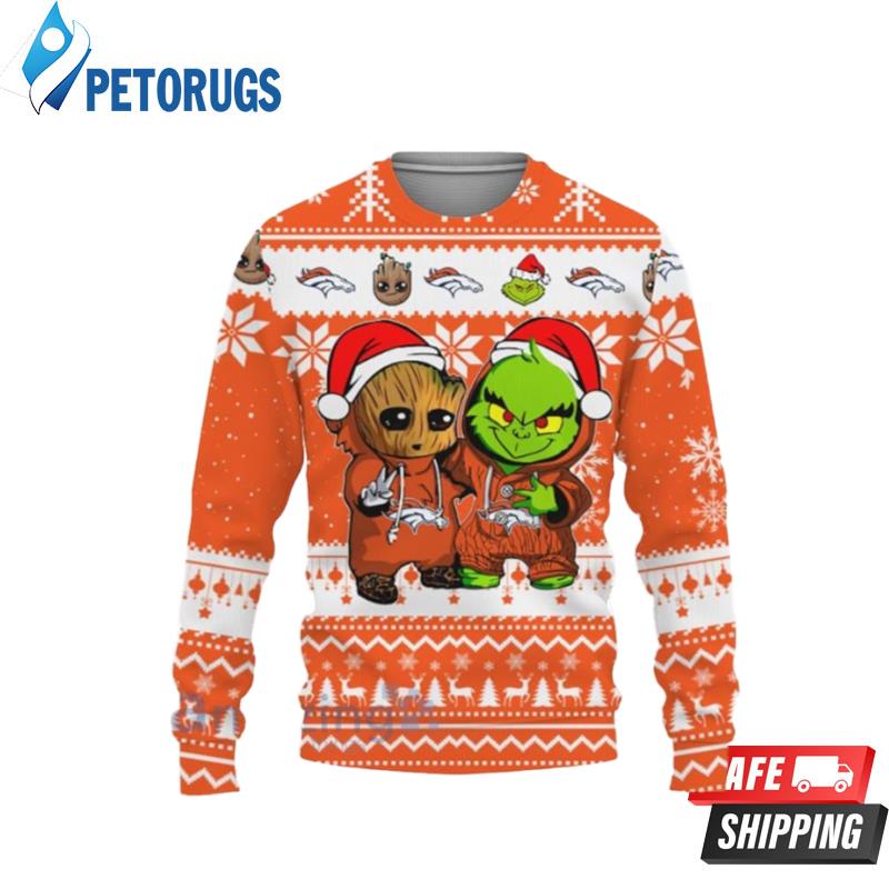 Tis The Season Christmas Baby Yoda Groot Cute Gift Carolina Panthers Ugly Christmas Sweaters