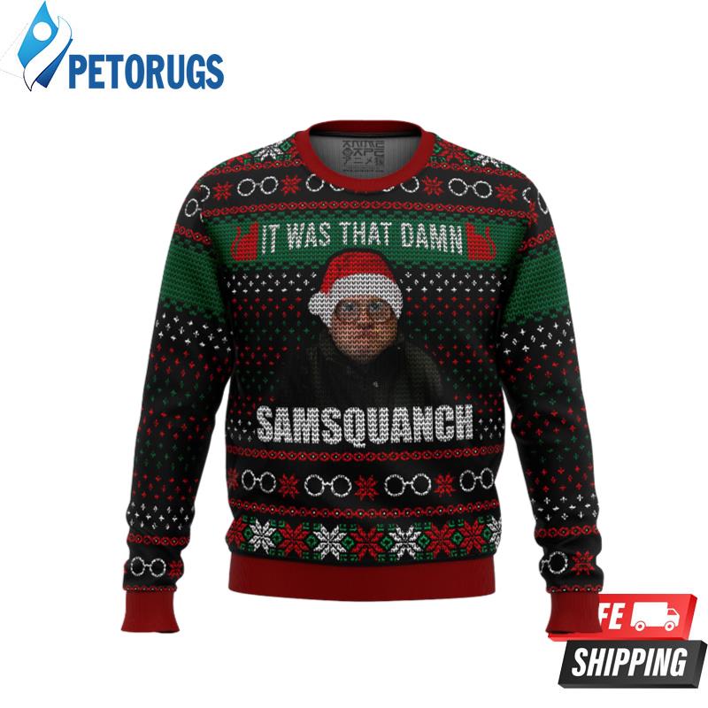 Trailer Park Boys Samsquanch Ugly Christmas Sweaters - Peto Rugs