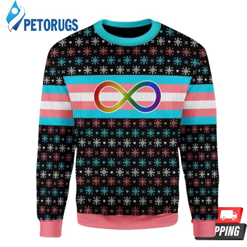 Transgender Autistic Flag Ugly Christmas Sweaters