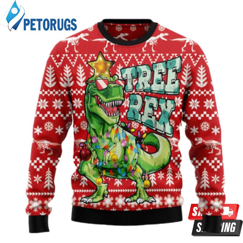 Tree Rex T Rex Dinosaur Ugly Christmas Sweaters