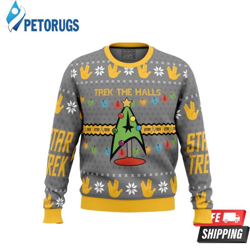 Trek The Halls Star Trek Ugly Christmas Sweaters