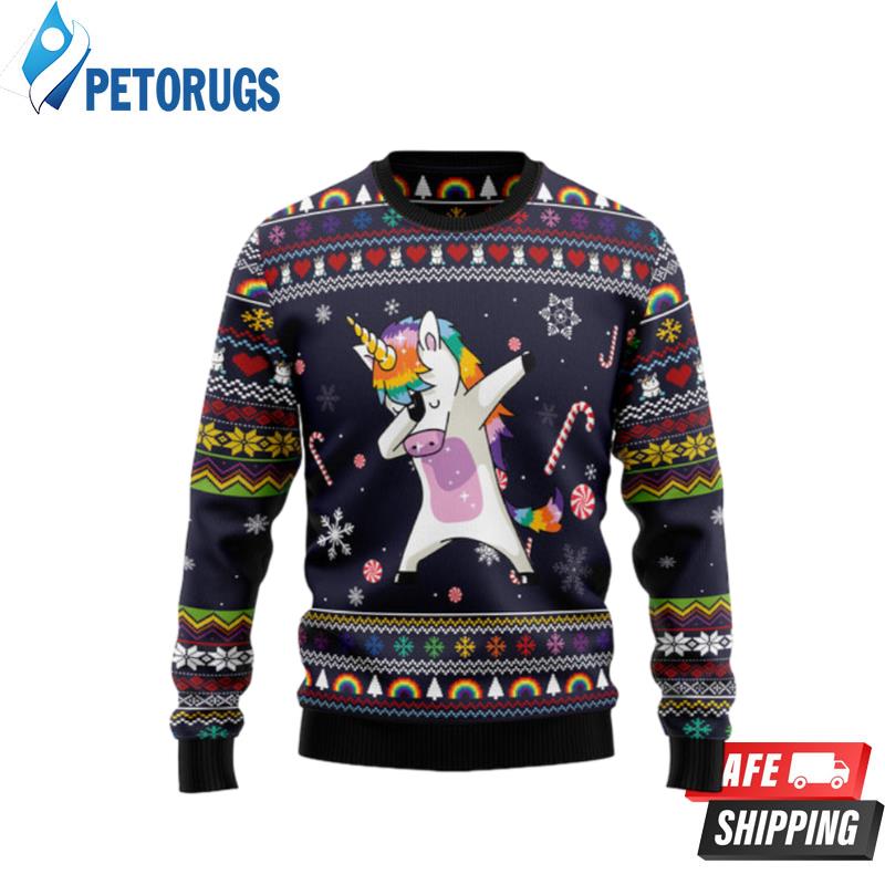 Unicorn Dab Ugly Christmas Sweaters