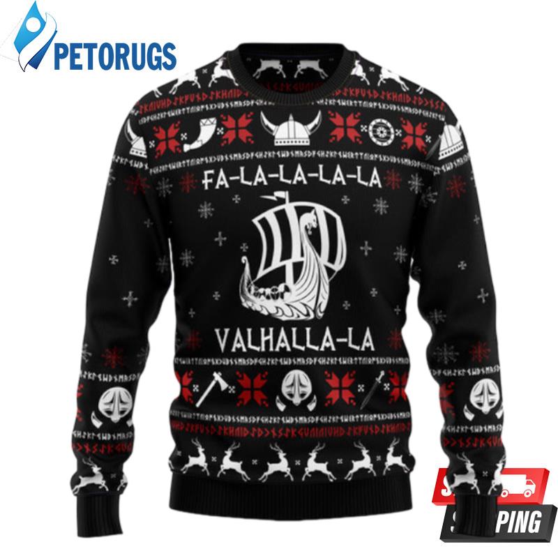 Valhalla Viking Ugly Christmas Sweaters Peto Rugs