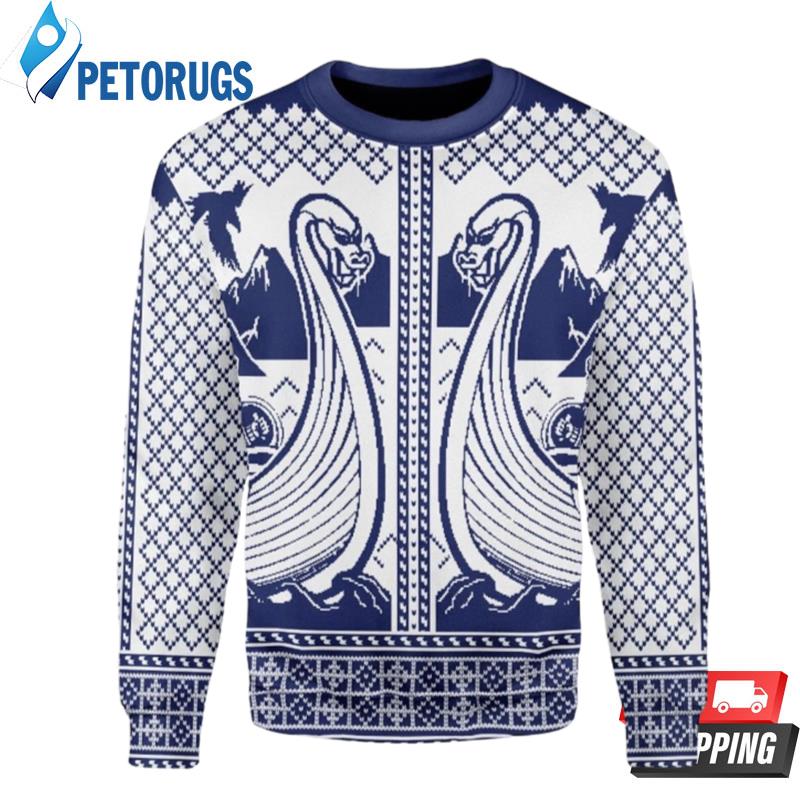 Viking Boat Ugly Christmas Sweaters