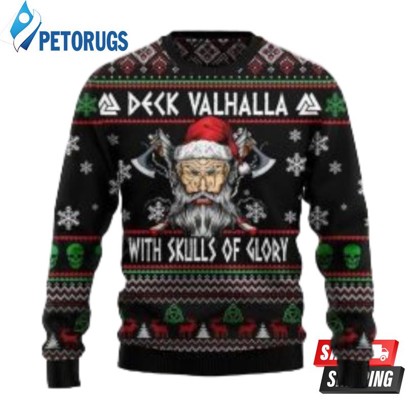 Viking Deck Vahalla Ugly Christmas Sweaters