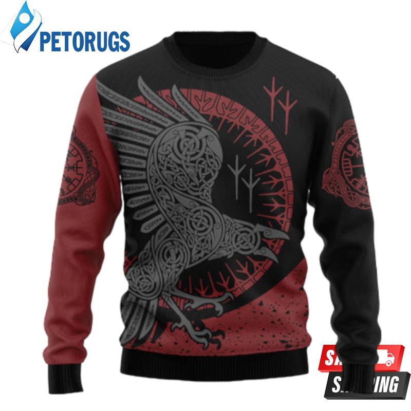 Viking Raven Ugly Christmas Sweaters