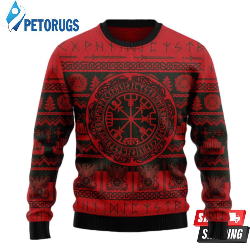 Viking Vegvisir Ugly Christmas Sweaters