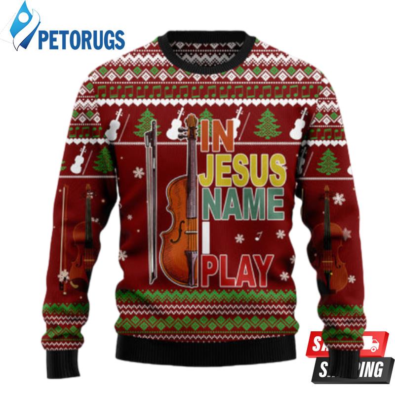 Violin I Play Ugly Christmas Sweaters