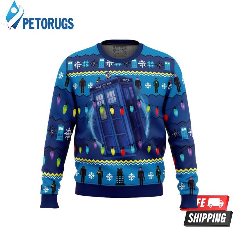 WHO'S Outside Doctor Who Ugly Christmas Sweaters