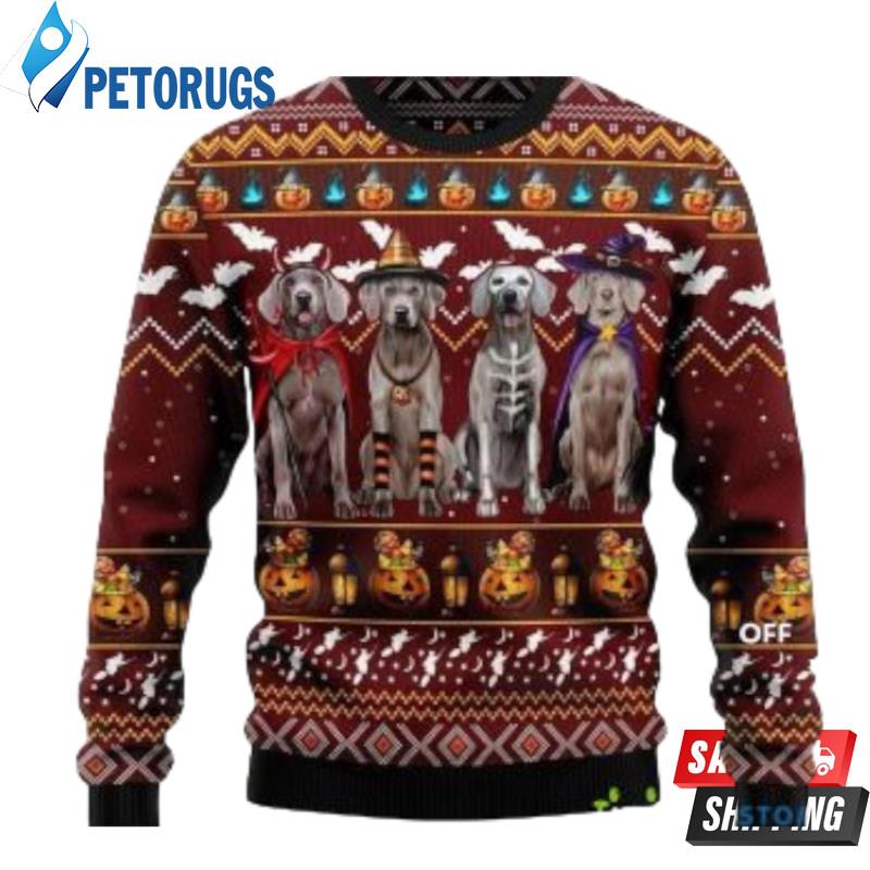 Weimaraner Dog Ugly Christmas Sweaters