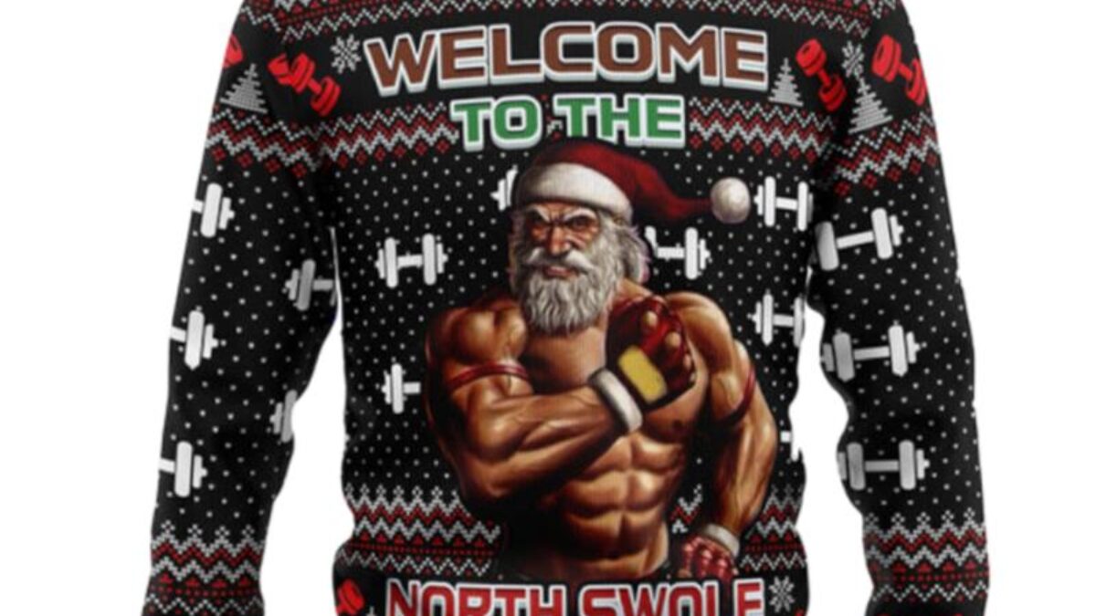 North swole christmas top sweater