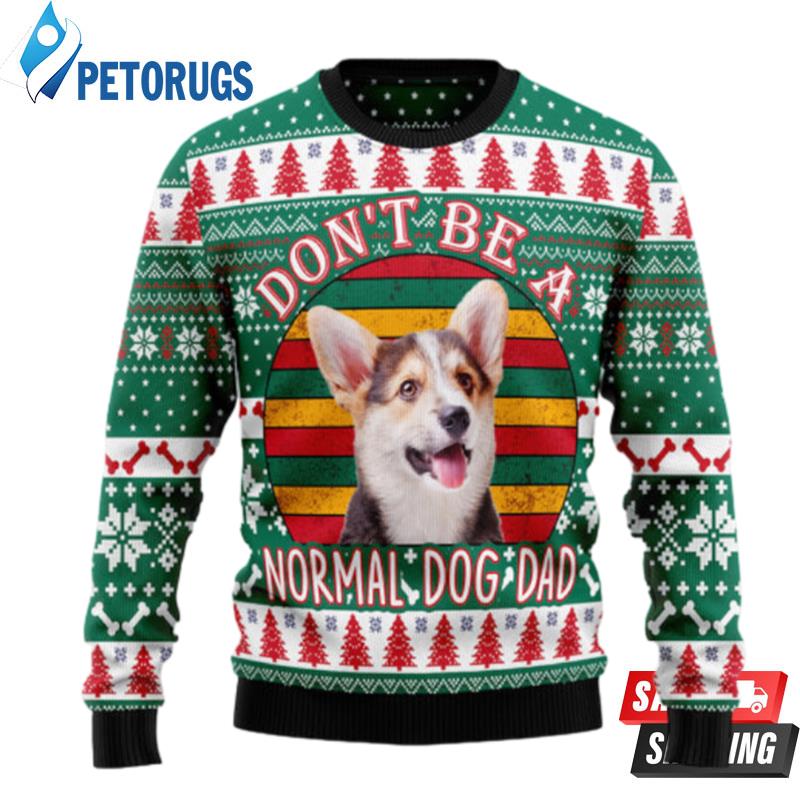 Welsh Corgi Dog Dad Ugly Christmas Sweaters