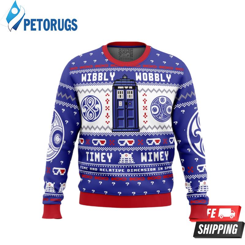 Wibbly Wobbly Doctor Who Ugly Christmas Sweaters