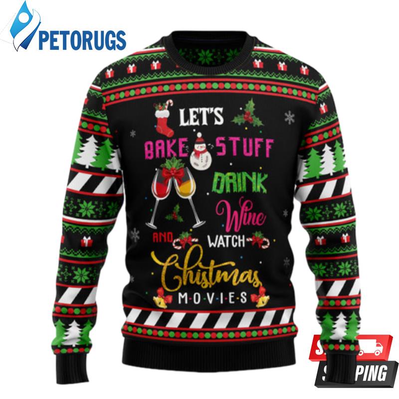 Wine Christmas Movie Ugly Christmas Sweaters