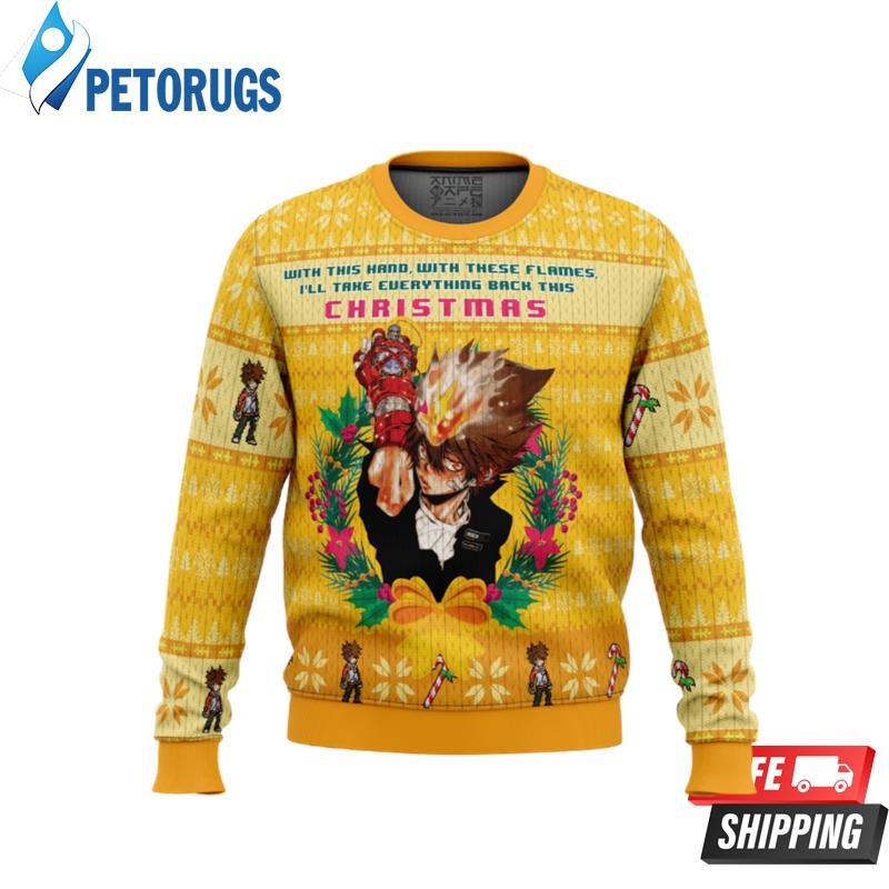 With This Hand With These Flames Katekyo Hitman Reborn Ugly Christmas Sweaters