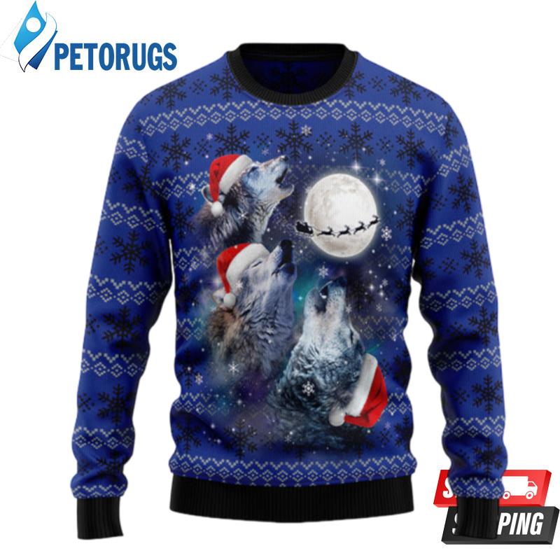 Wolf Moon Ugly Christmas Sweaters