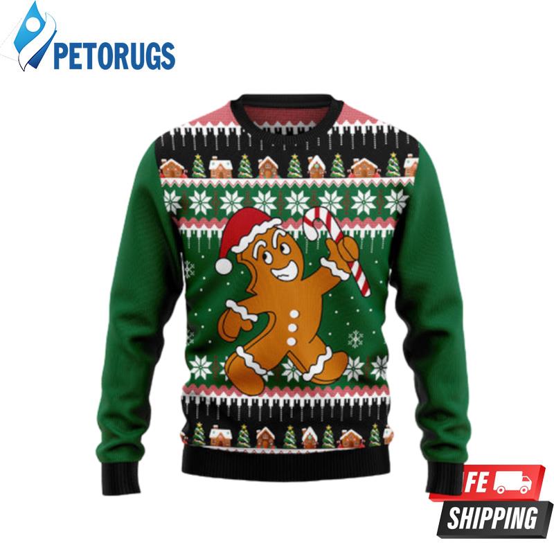 Houston Texans Christmas Gingerbread Man Ugly Sweater For Men