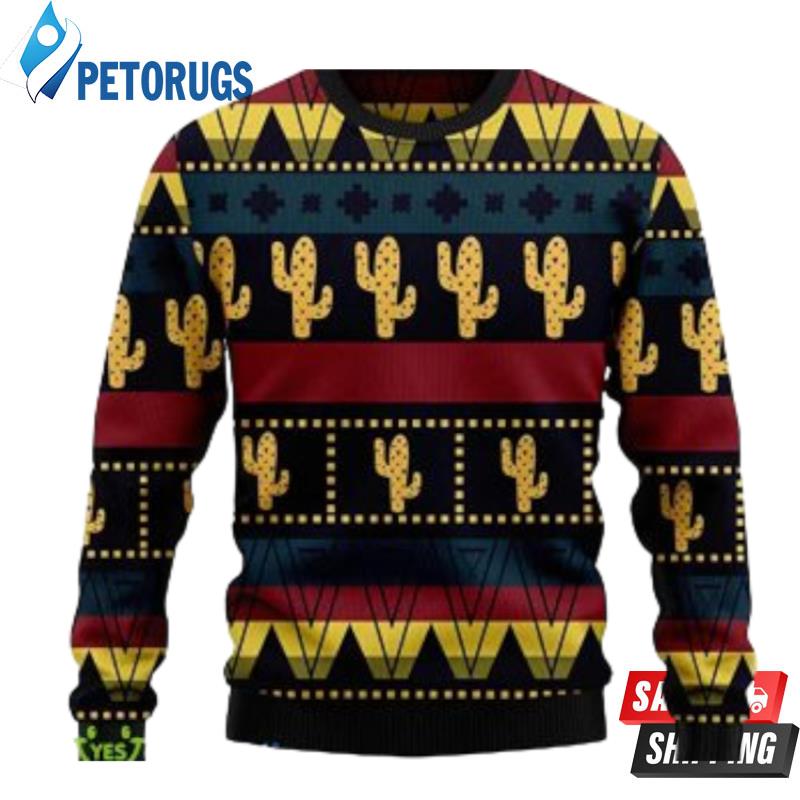 Yellow Cactus Ugly Christmas Sweaters