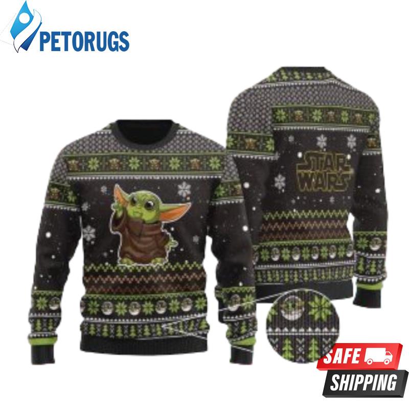 Baby Yoda Los Angeles Dodgers Ugly Christmas Sweaters - Peto Rugs