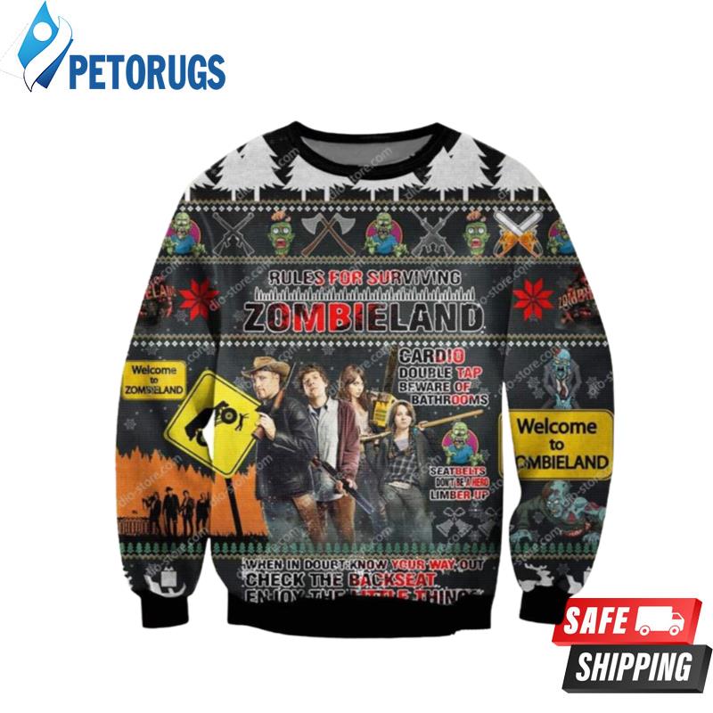 Zombieland 3D Christmas Knitting Pattern Ugly Christmas Sweaters