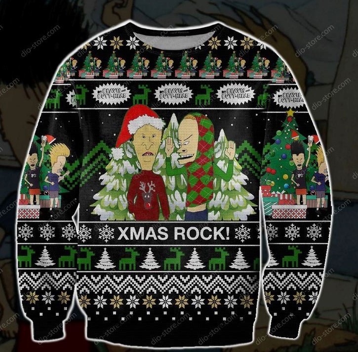 Beavis And Butt Head Xmas Rock Ugly Christmas Sweaters